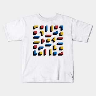 Tetris Blocks Bauhaus Kids T-Shirt